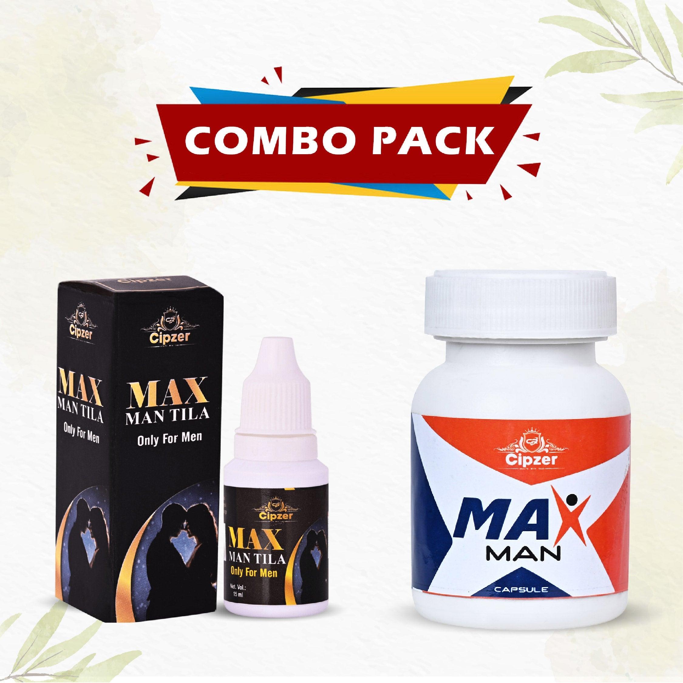Max Man Partials Max Man Tila 15 ML + Max Man Capsule 10'sBoost Labido, Stamina, Vitali